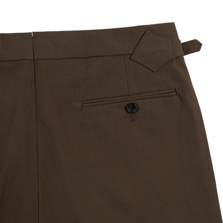 Aleks Dark Brown Cotton Trousers