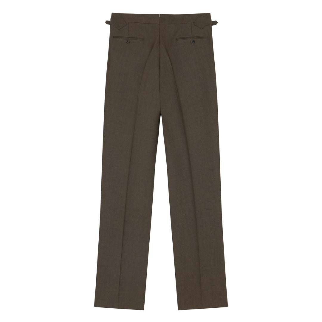 Aleks Brown Fresco Wool Trousers