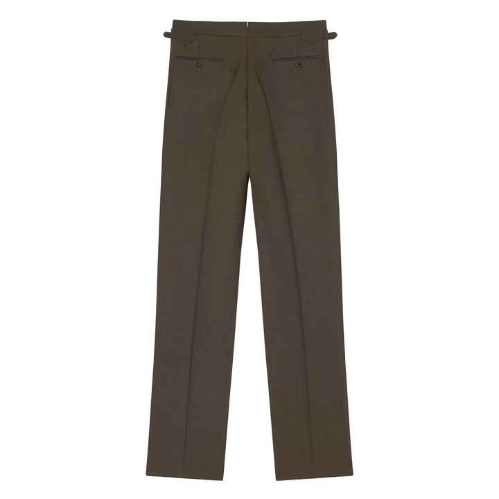 Aleks Brown Fresco Wool Trousers