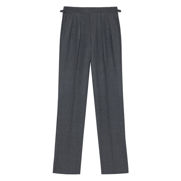 Aleks Mid Grey Fresco Wool Trousers