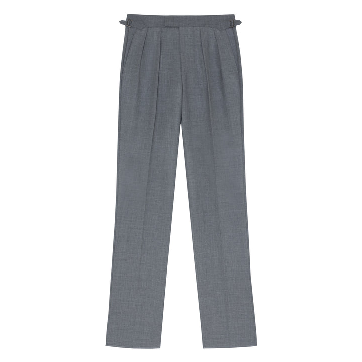 Aleks Light Grey Fresco Wool Trousers