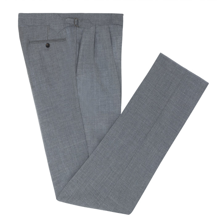Aleks Light Grey Fresco Wool Trousers