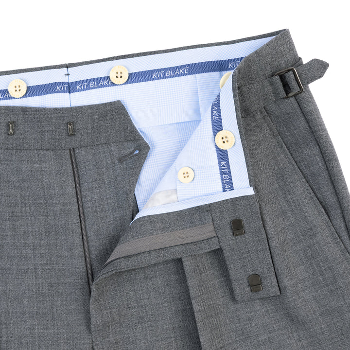Aleks Light Grey Fresco Wool Trousers