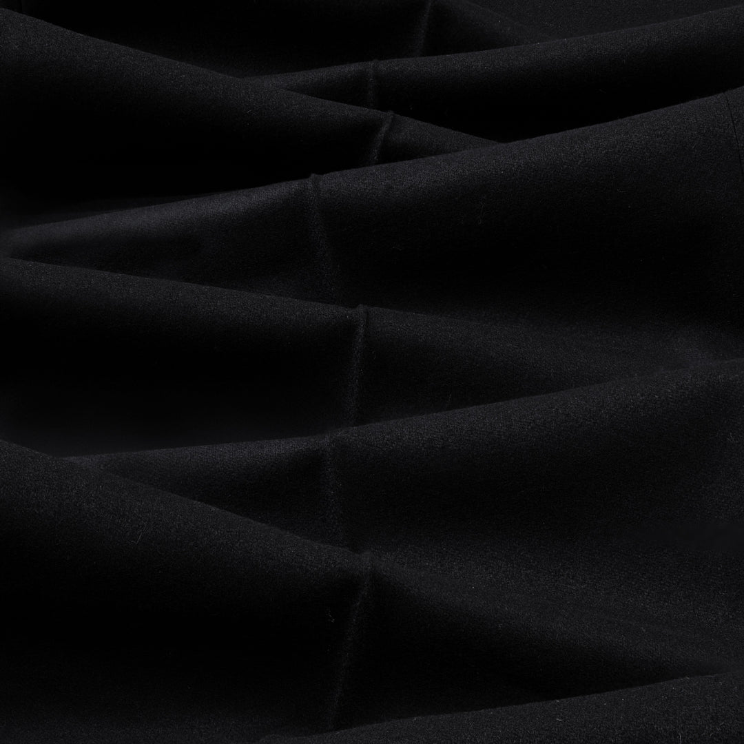 Aleks Black Wool Flannel Trousers