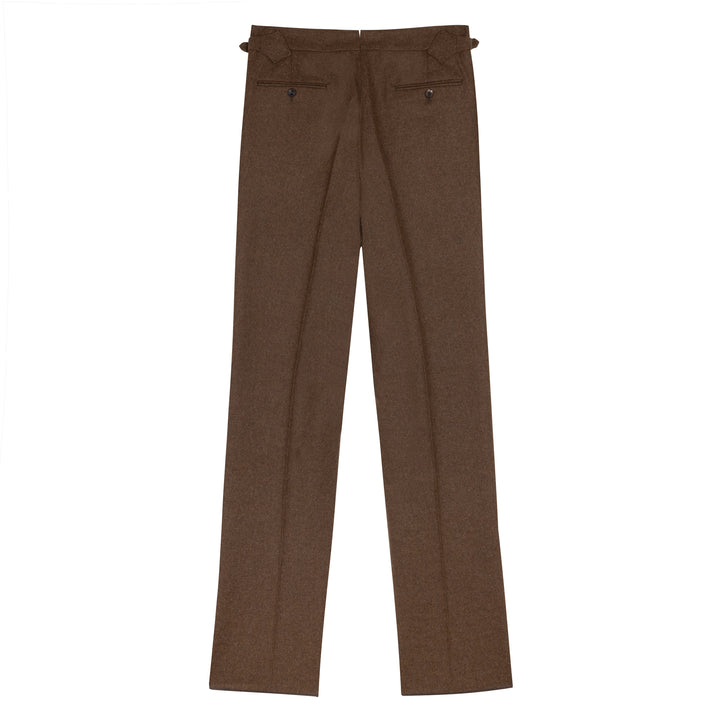 Aleks Brown Fox Brothers Wool Flannel Trousers