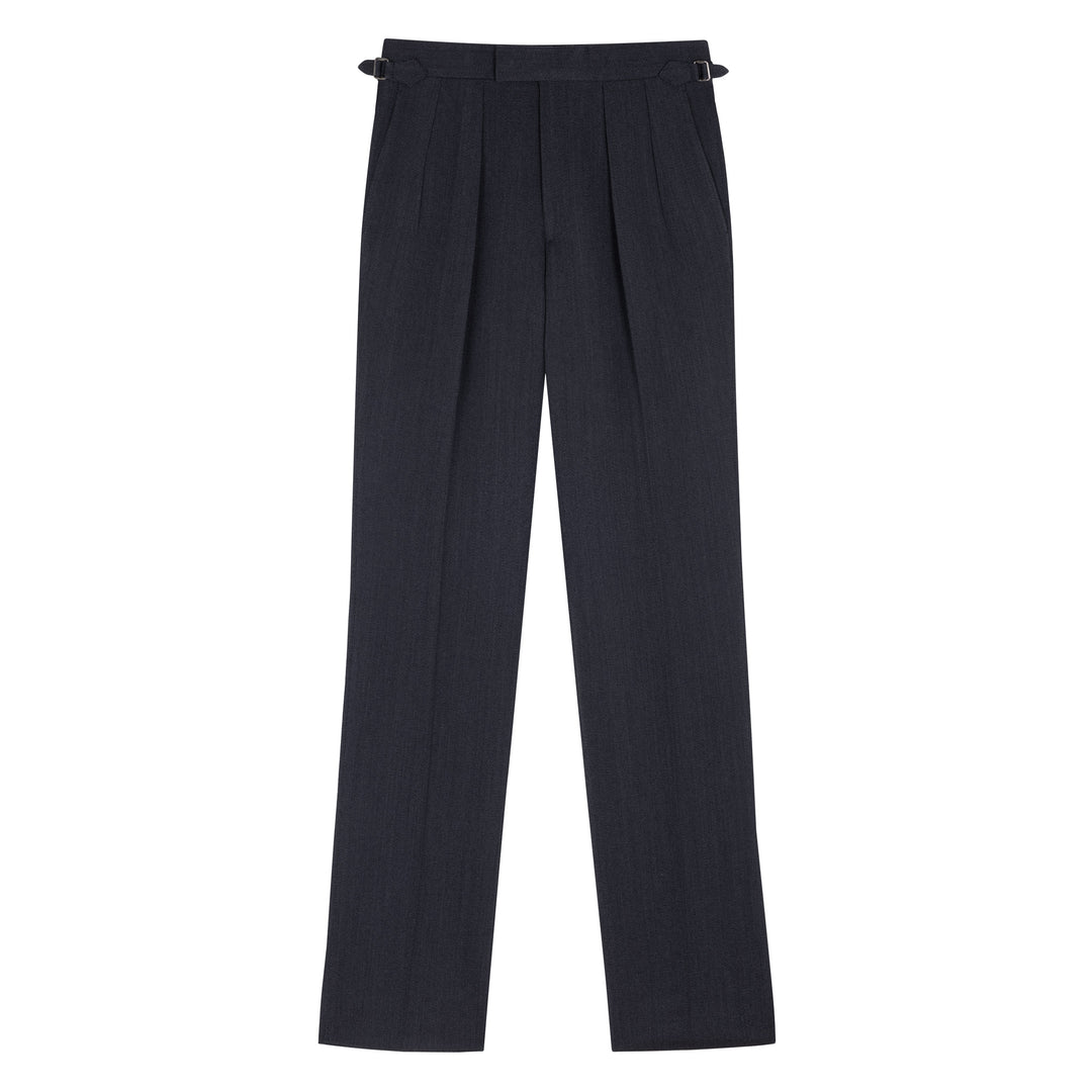 Aleks Charcoal W. Bill Whipcord Trousers