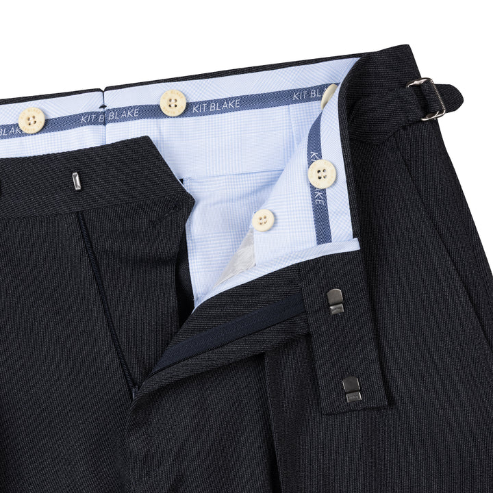 Aleks Charcoal W. Bill Whipcord Trousers