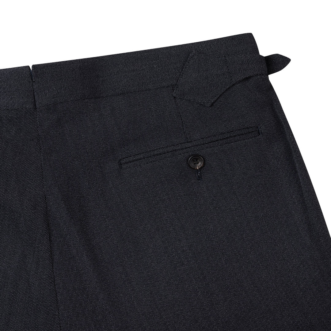 Aleks Charcoal W. Bill Whipcord Trousers