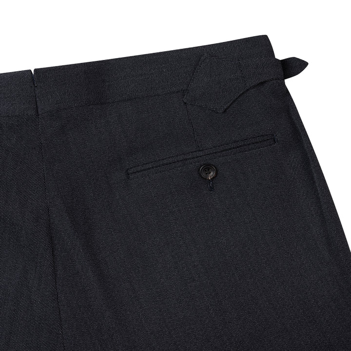 Aleks Charcoal W. Bill Whipcord Trousers
