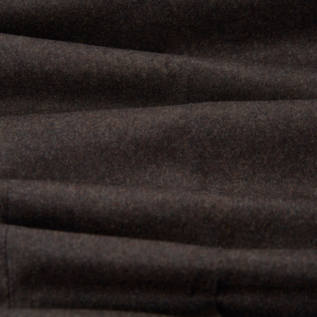 Delon Brown Wool Flannel Trousers