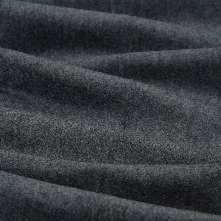 Delon Dark Grey Wool Flannel Trousers