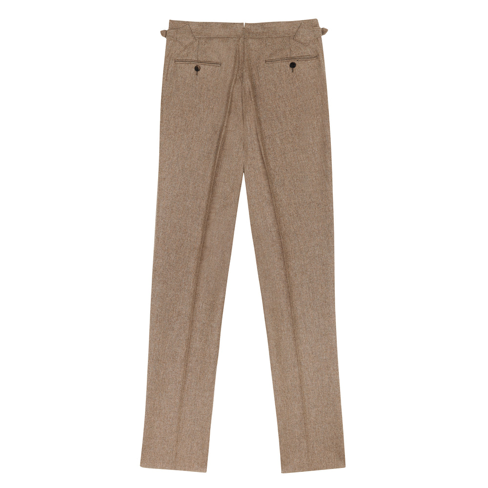 Delon Fawn Wool Flannel Trousers-Kit Blake