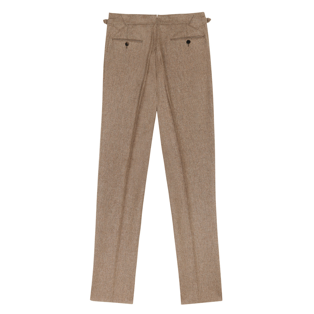 Delon Fawn Wool Flannel Trousers-Kit Blake