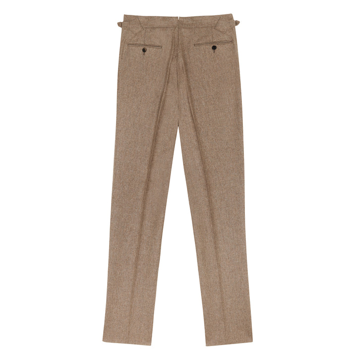 Delon Fawn Wool Flannel Trousers-Kit Blake