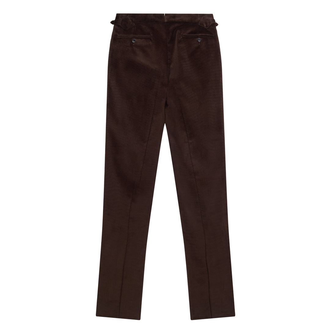 Delon Brown Cotton Corduroy Trousers
