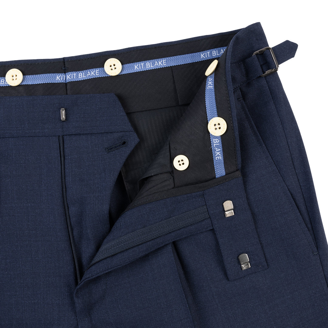 Delon Navy Tropical Wool Trousers
