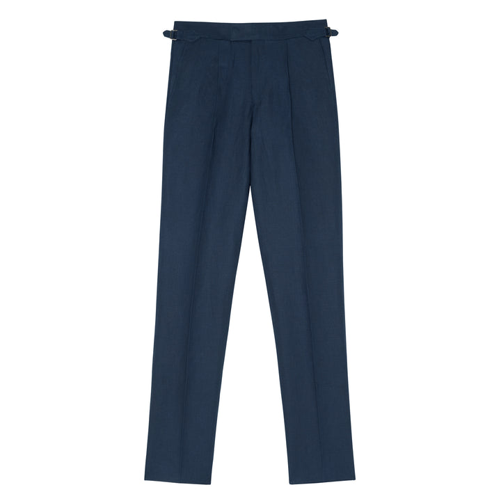 Delon Navy Linen Trousers