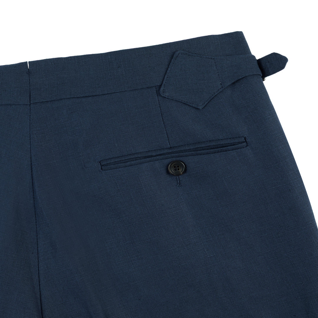 Delon Navy Linen Trousers
