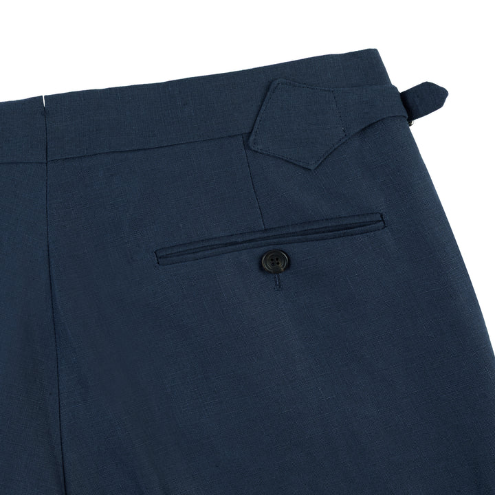 Delon Navy Linen Trousers