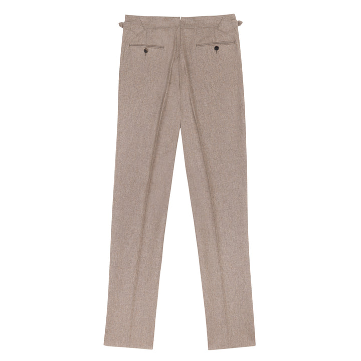 Delon Fawn Wool Flannel Trousers