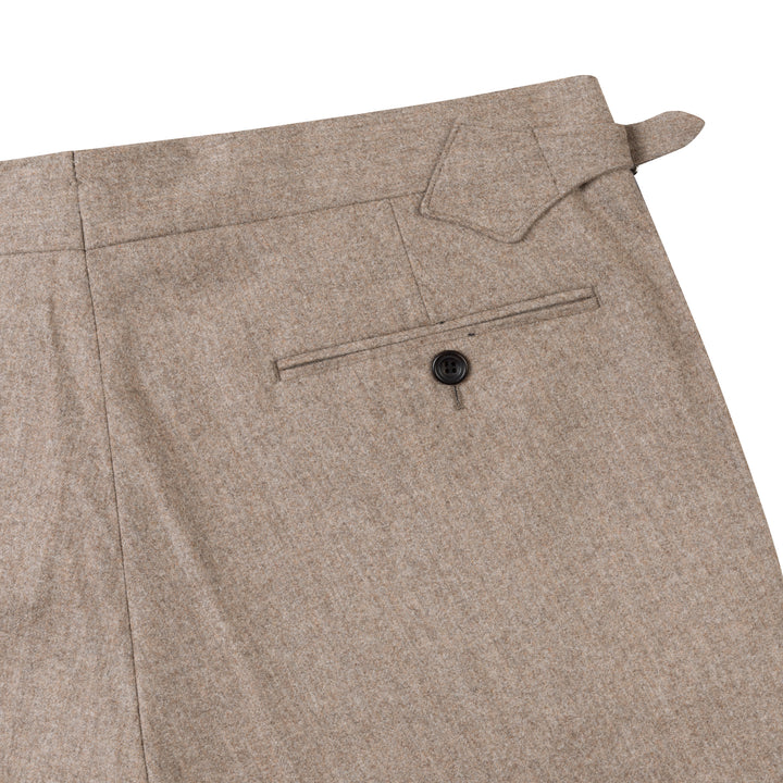 Delon Fawn Wool Flannel Trousers