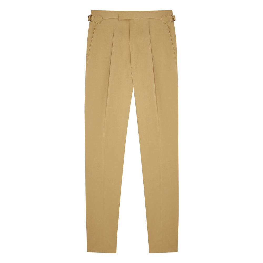 Duke Beige Cotton Trousers-Duke-Kit Blake