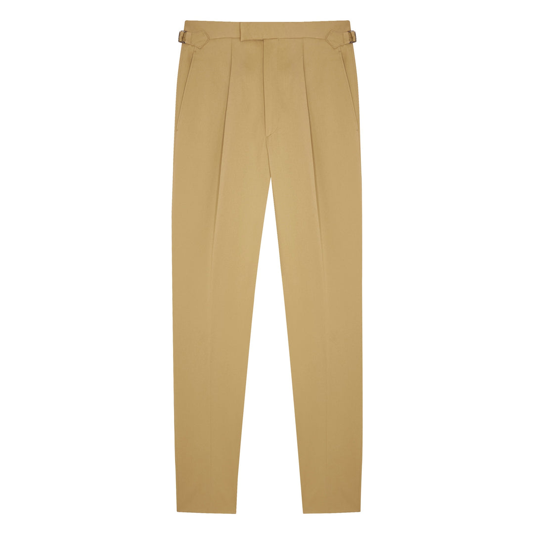 Duke Beige Cotton Trousers-Duke-Kit Blake