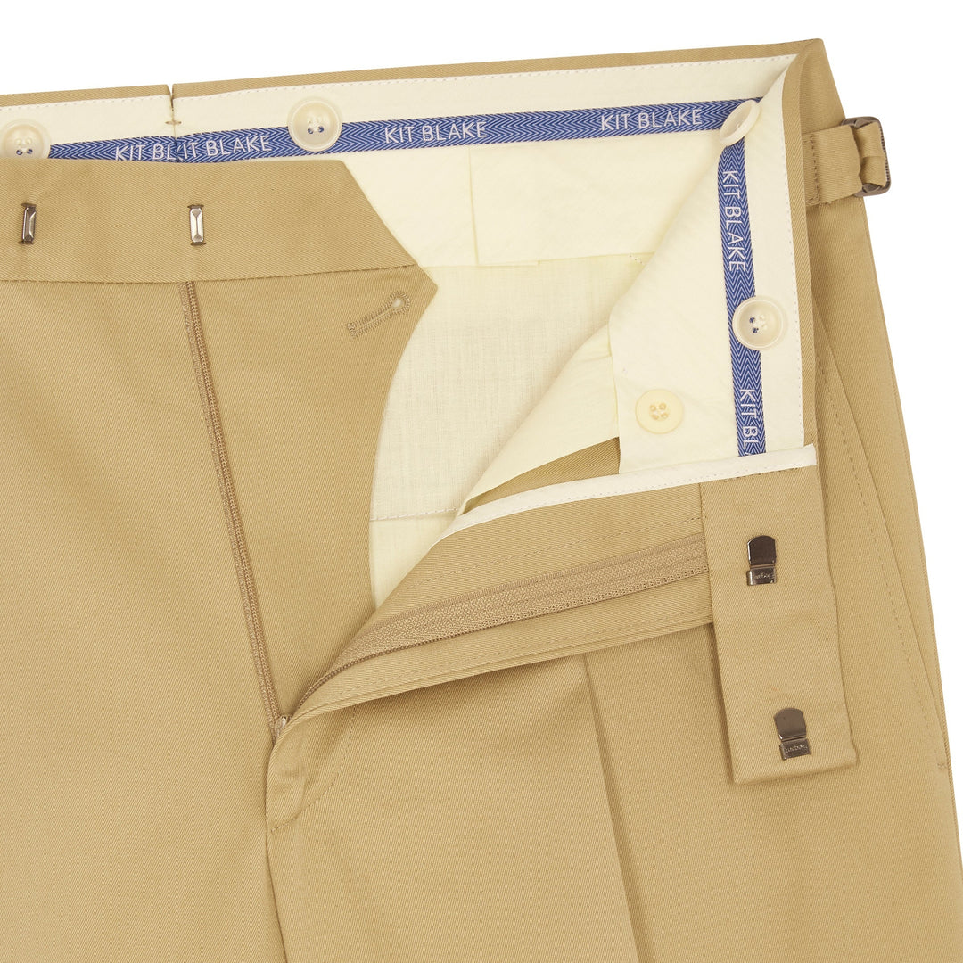 Duke Beige Cotton Trousers-Duke-Kit Blake