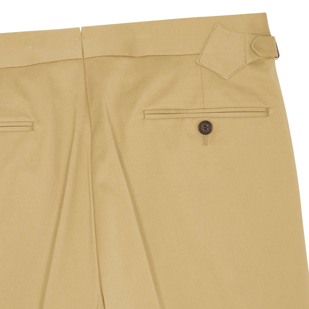 Duke Beige Cotton Trousers-Duke-Kit Blake