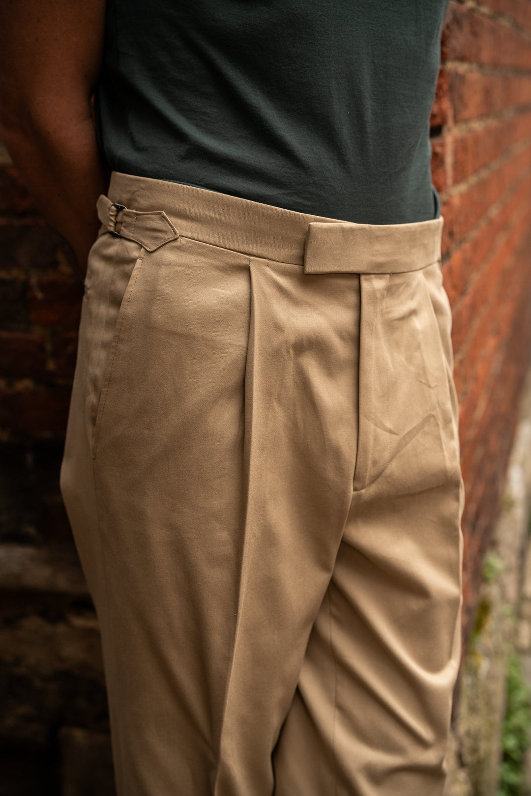 Duke Beige Cotton Trousers-Duke-Kit Blake