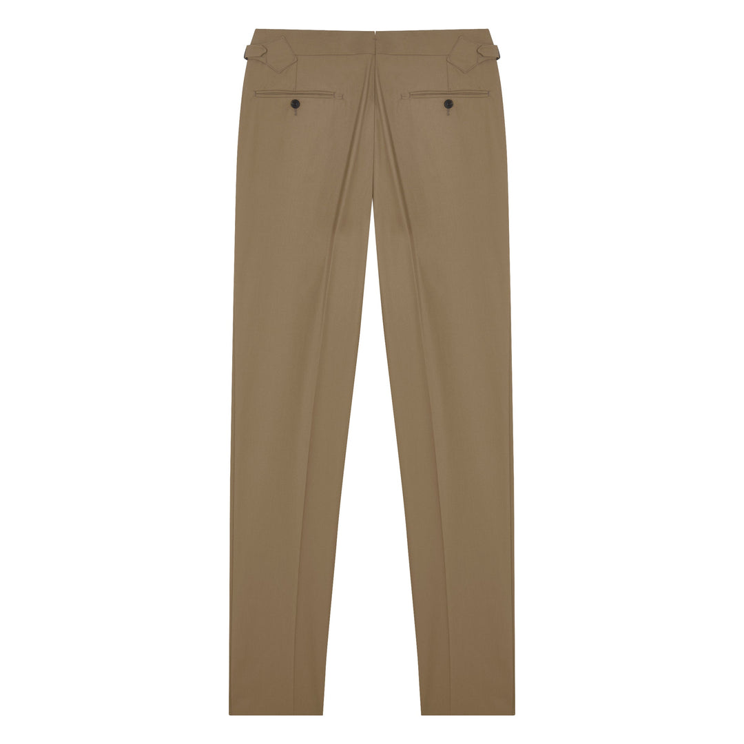 Duke Beige Heavy Cotton Twill trousers-Kit Blake-savilerowtrousers