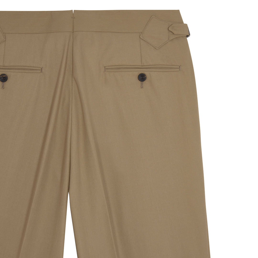 Duke Beige Heavy Cotton Twill trousers-Kit Blake-savilerowtrousers