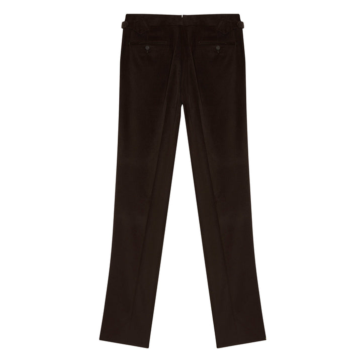 Duke Brown Cotton Corduroy Trousers-Kit Blake-savilerowtrousers