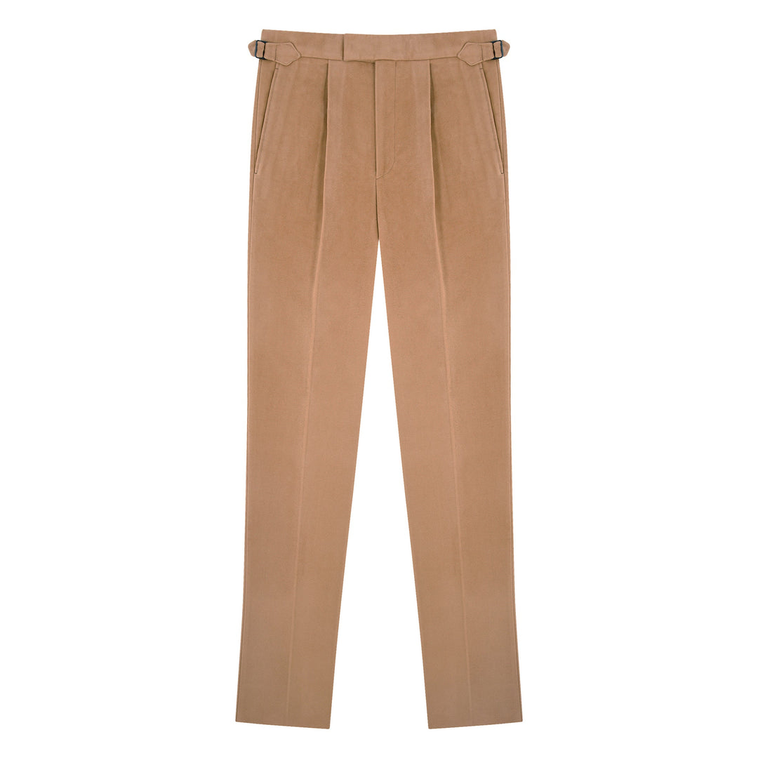 Duke Camel Cotton Moleskin Trousers-Duke-Kit Blake