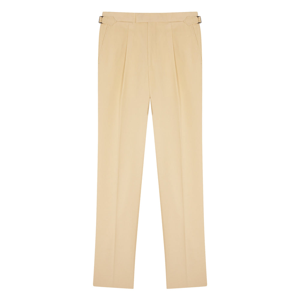 Duke Cream Cotton Corduroy Trousers-Duke-Kit Blake