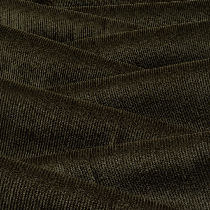 Duke Dark Olive Cotton Corduroy Trousers-Kit Blake
