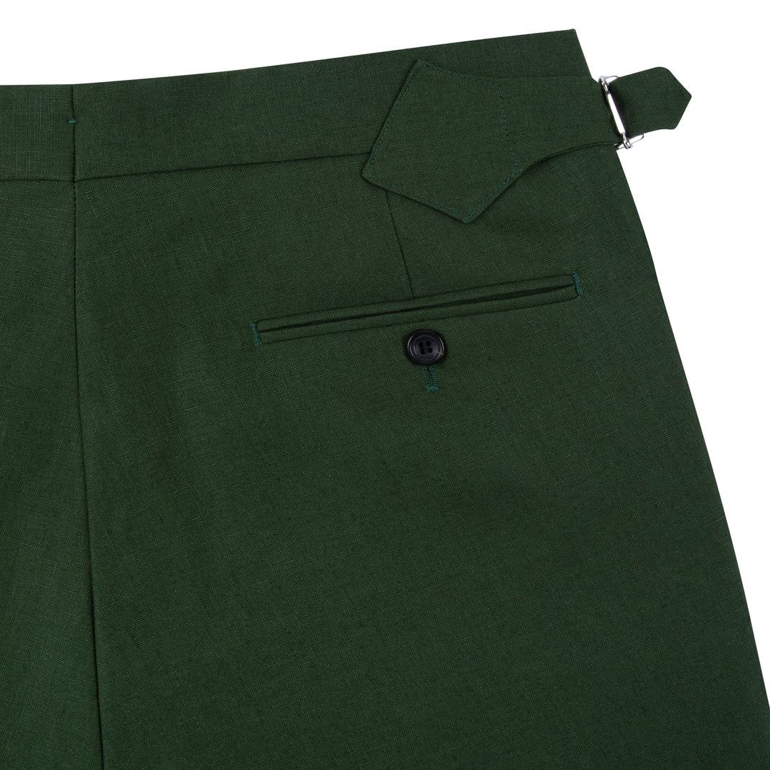 Duke Green Linen Trousers-Kit Blake-Savile Row Inspired