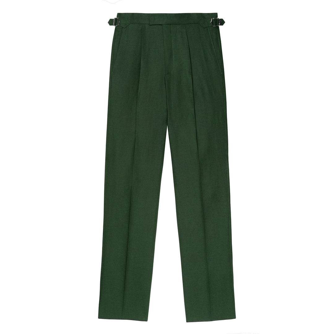 Duke Green Linen Trousers-Kit Blake-Savile Row Inspired