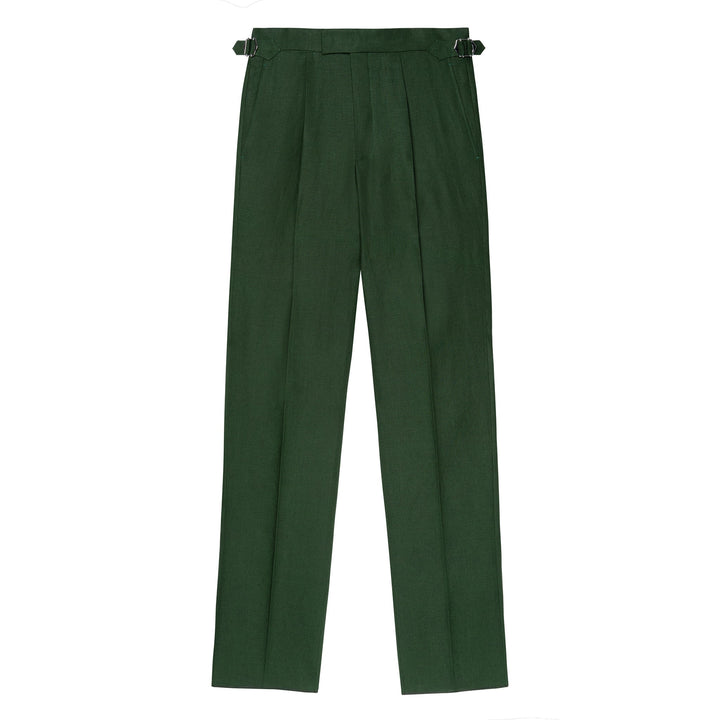 Duke Green Linen Trousers-Kit Blake-Savile Row Inspired