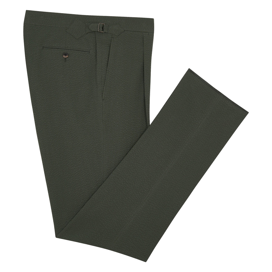 Duke Green Seersucker Cotton Trousers