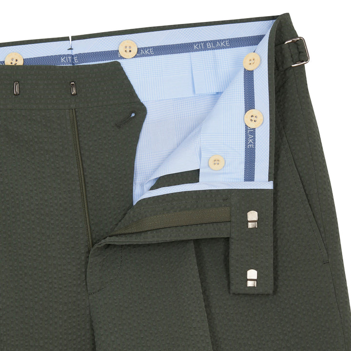 Duke Green Seersucker Cotton Trousers