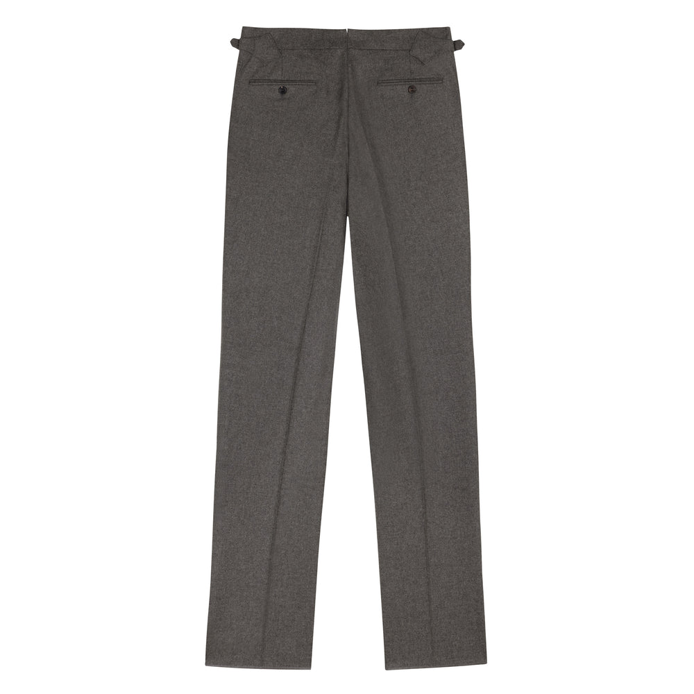 Duke Light Brown Wool Flannel Trousers-Kit Blake