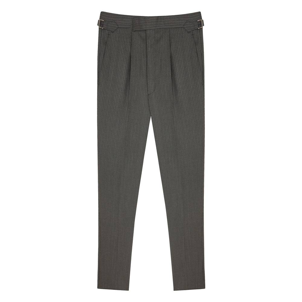 Duke Morning Dress Stripe Wool Trousers-Duke-Kit Blake-Savile Row Trousers