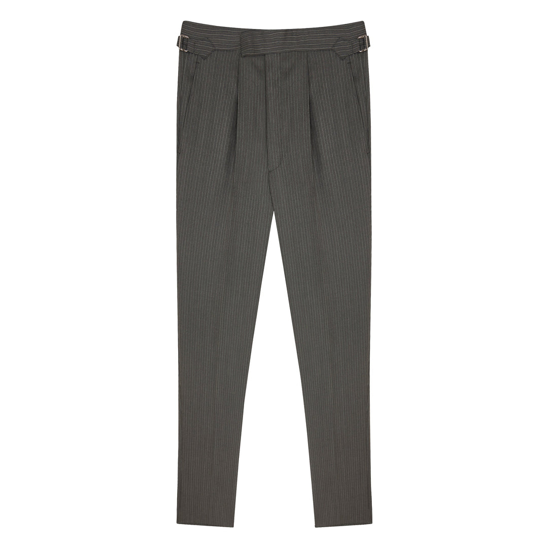 Duke Morning Dress Stripe Wool Trousers-Duke-Kit Blake-Savile Row Trousers