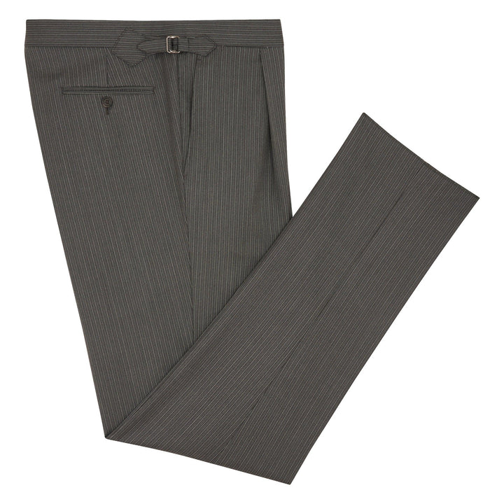 Duke Morning Dress Stripe Wool Trousers-Duke-Kit Blake-Savile Row Trousers