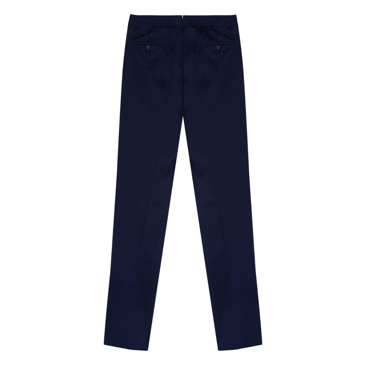 Duke Navy Cotton Trousers-Duke-Kit Blake-Savile Row Trousers