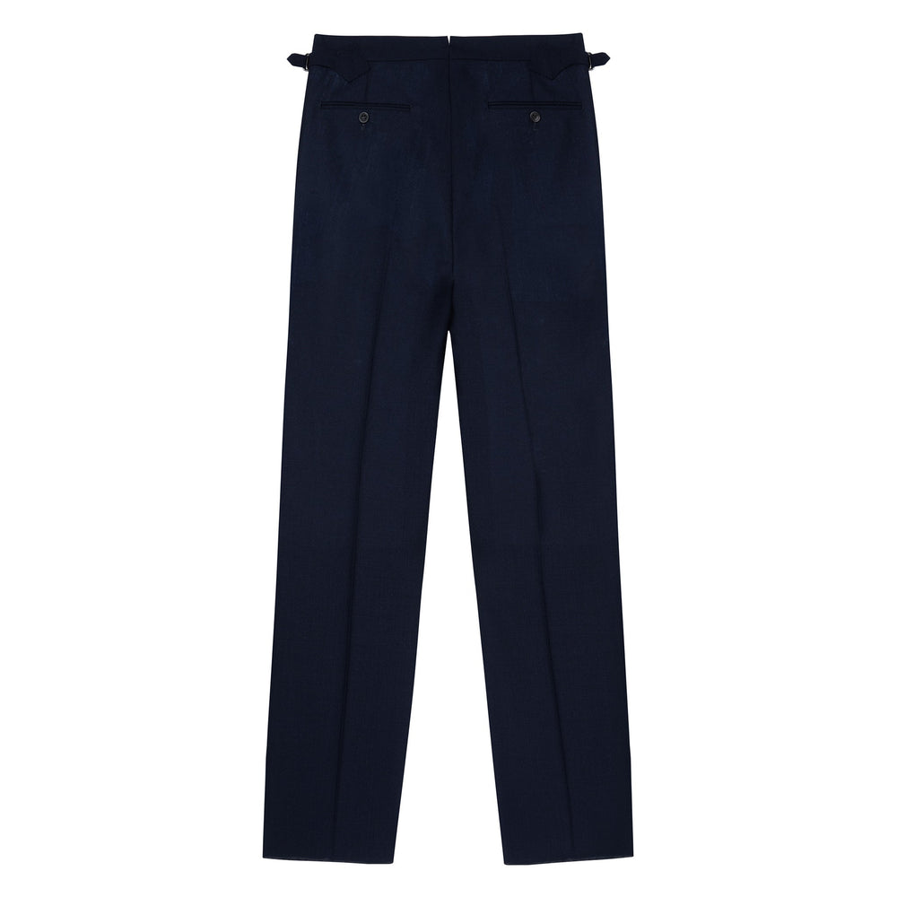 Duke Navy Fresco Wool Trousers-Kit Blake-Savile Row Inspired