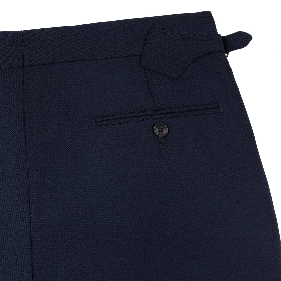 Duke Navy Fresco Wool Trousers-Kit Blake-Savile Row Inspired