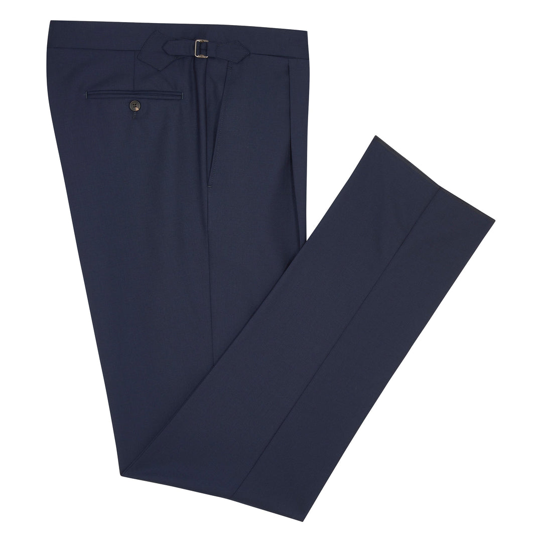 Duke Navy Tropical Wool Trousers