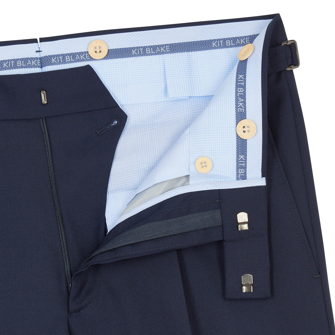 Duke Navy Tropical Wool Trousers